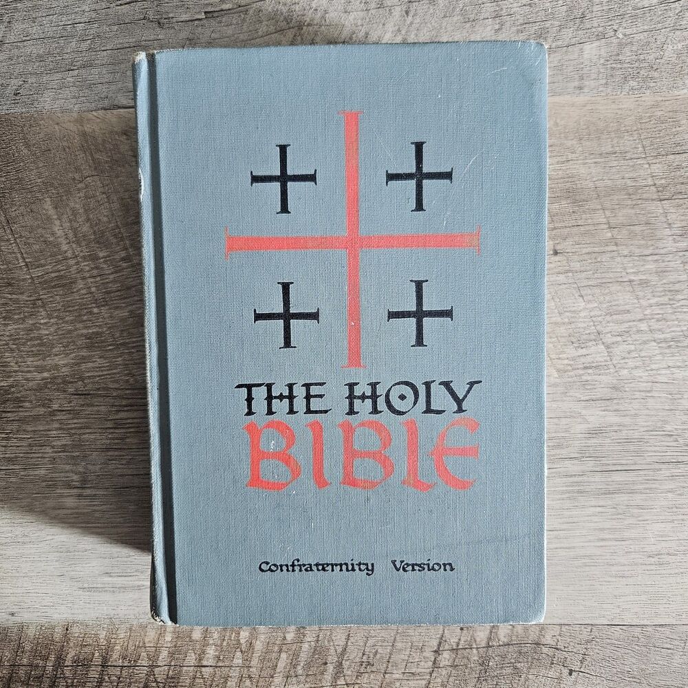 The Holy Bible - Confraternity Version Pictures Hardcover 1961 American Catholic